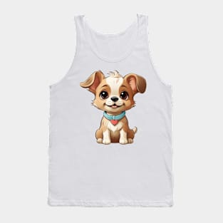cute puppy smiling Tank Top